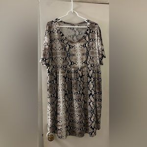Beautiful snake printed dress